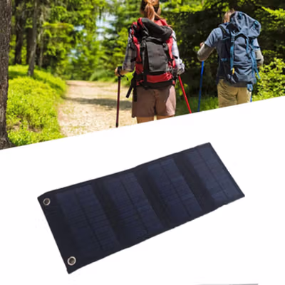 SolaBright Solar Panel Portable 10W 4 Folding Charging Board - K-10 - Black — gambar 3