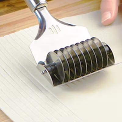 Bu Xiu Gang Roller Pemotong Adonan Mie Rolling Noodles Cutter - QMQ669 - Silver — gambar 3