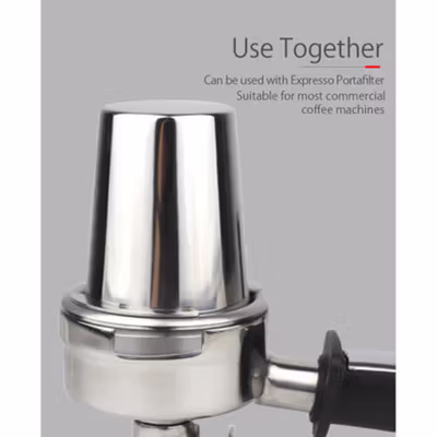 Coffee Talk Dosing Cup Portafilter Espresso Machine Stainless 51-53mm - YXA046 - Silver — gambar 3