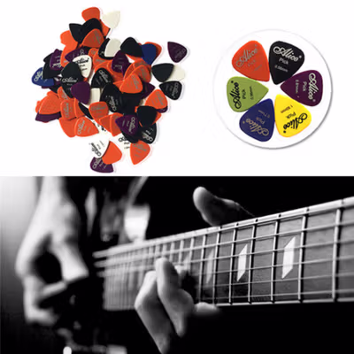 TaffSTUDIO Pick Gitar Akustik Electric Plectrum Assorted 50 PCS - A011A - Multi-Color — gambar 3