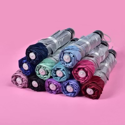 LISM Payung Lipat Buka Tutup Manual Polos Anti UV Windproof 94cm - L8 - Mix Color — gambar 3