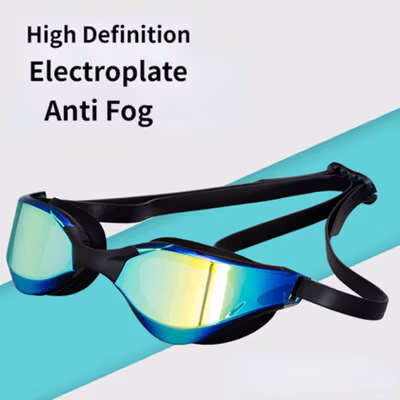 HAIKEY Kacamata Renang Anti Fog UV Protection Swimming Goggles - HK-6 - Black — gambar 3