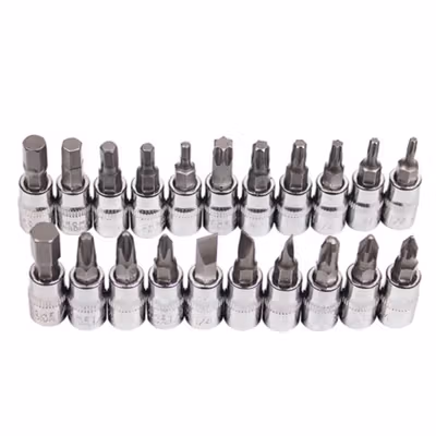 Shun Da Set Kunci Sok Reparasi Mobil Chrome Vanadium 46in1 - D022 - No Color — gambar 3