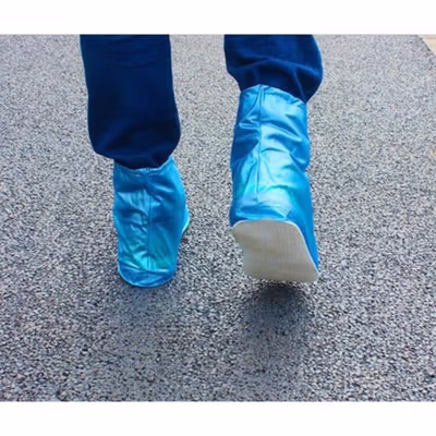 Rhodey Jas Hujan Sepatu Anti Air Rain Shoe Cover PVC with Zipper M - F-300 - Blue — gambar 3