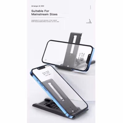 ESSAGER Stand Smartphone Holder 6 Level Adjustable Portable Anti Skid - EZ01 - Black — gambar 3