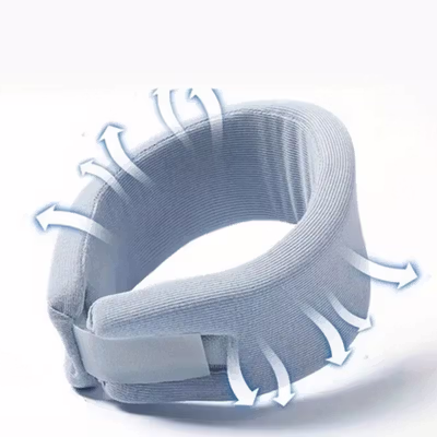 DELMU Penyangga Leher Collar Neck Cervical Support Adjustable Size L - D-34 - Blue — gambar 3