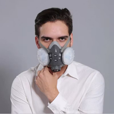 ASL Masker Gas Respirator Half Face with Safety Glasses - 308A - No Color — gambar 3
