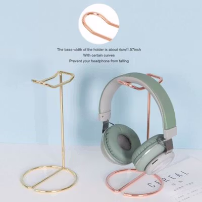 ARFUKA Gantungan Headphone Stand Headset Holder Minimalist Bracket - AF23 - Golden — gambar 3