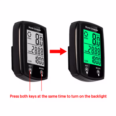 CNC Speedometer Sepeda Digital Odometer Backlit Waterproof 19 Function - 668 - Black — gambar 3