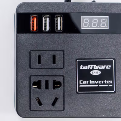 Taffware Power Inverter Mobil DC to DC 12/24V to 110/220V 100W - EA851 - Black — gambar 3