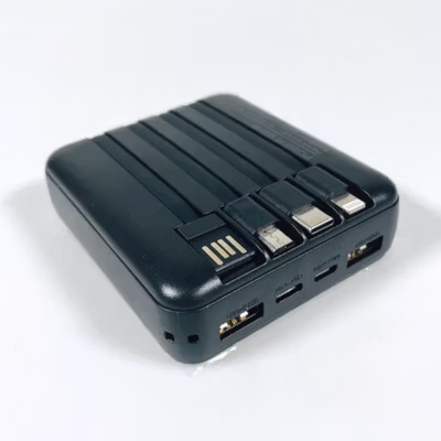 Yaika Power Bank 20000mAh Fast Charging 4in1 Cable Dual USB Port - BA-1699 - Black — gambar 3