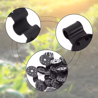 Tarpaulin Jepit Tenda Terpal Heavy-Duty Round Lock Square Hole 20 PCS - Black — gambar 3