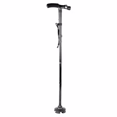 Magic Cane Lighted Crutch Tongkat Bantu Jalan Walking Stick LED Light - EL-0087 - Black — gambar 3