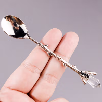 JYC Sendok Garpu Teh Dessert Vintage Royal Style Spoon Stainless Steel - LTA057 - Silver — gambar 3