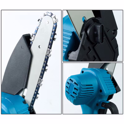 Taffware Gergaji Mesin Kayu Cordless Chainsaw Motor 6 Inch - D2605 - Black — gambar 3