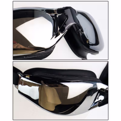 RUIHE Kacamata Renang Dewasa Anti Fog UV Protection - 9200 - Black — gambar 3