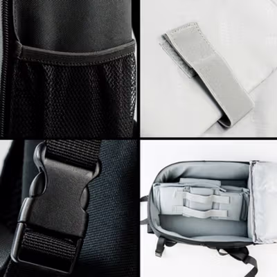 CADeN Tas Ransel Kamera DSLR Anti Air Shockproof Camera Backpack Small Size - D6 - Black — gambar 3