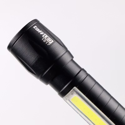 TaffLED Albinaly Senter LED COB XPE Q5 Rechargeable 2300 Lumens - 1517 - Black — gambar 3