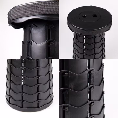 ACCERY Kursi Lipat Outdoor Mancing Portable ABS Telescopic Chair - NDS66 - Black — gambar 3