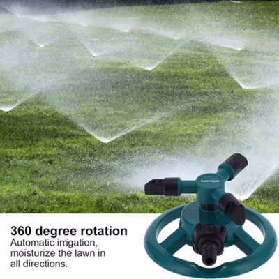 TaffHOME Penyiram Tanaman Otomatis Putar 360 Derajat 3 Sprinkler Spray - YY1079 - Green — gambar 3