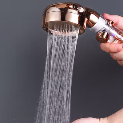 BeRain Kepala Shower Mandi Handheld Transparent ABS Plastic 3 Mode - BR-2313 - Rose Gold — gambar 3