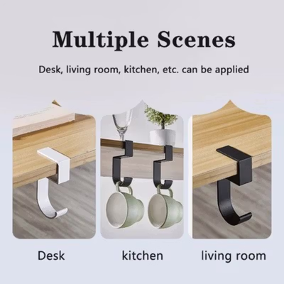 VILOYI Gantungan Meja Lepas-Pasang Portable Removable Table Hook 1 PCS - VL5 - Black — gambar 3