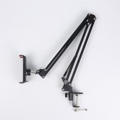 TaffSTUDIO Stand Tablet HP Lazypod Metal Holder Desk Clamp 6-8 Inch - D9 - Black — gambar 3