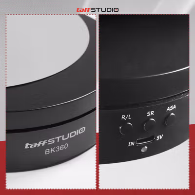 TaffSTUDIO Alas Putar Fotografi Rotating Display Stand Base 13.5cm Mirror - BK360 - Black — gambar 3