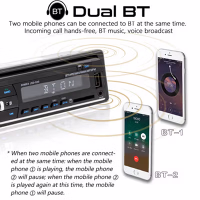 Taffware Tape Mobil Audio Multifungsi Bluetooth MP3 FM Radio ISO 1 DIN - JSD-520 - Black — gambar 3