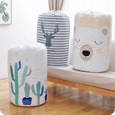 AsyPets Keranjang Pakaian Kotor Foldable Laundry Organizer EVA 83cm - DR230 - White — gambar 3