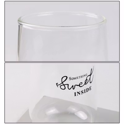 OLOEY Gelas Kaca Aesthetic Kopi Teh Sweet Inside Glass 500ml - 0081 - Black — gambar 3