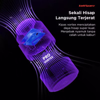 Taffware Perangkap Nyamuk UV LED 3D Bionic Mosquito Repellent - 139 - Black — gambar 3