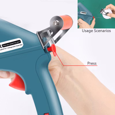 DeBaiLong Solder Listrik Tembak Tin Gun Adjustable Heat 220V 60W - GT-30 - Deep Blue — gambar 3