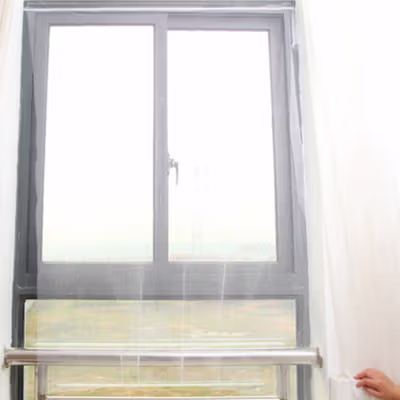 Houseeker Gorden Jaring Anti Nyamuk Window Mosquito Net Mesh 130x150cm - AM198Z - Black — gambar 3