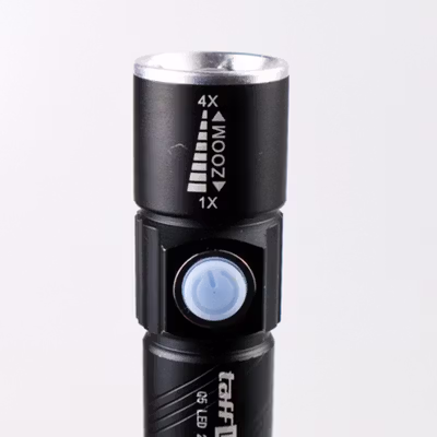 TaffLED Senter LED Mini Zoom Flashlight USB Rechargeable Q5 2000 Lumen - Black — gambar 3