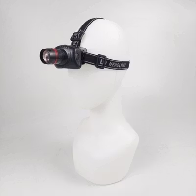 TRLIFE Senter Kepala Headlamp LED CREE Telescopic Zoom 3W 160 Lumens - HE06 - Black — gambar 3