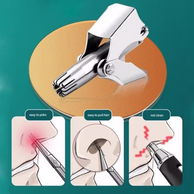 Biutte.co Pencukur Bulu Hidung Stainless Nose Hair Trimmer 10 Blade - PMX01 - Silver — gambar 3
