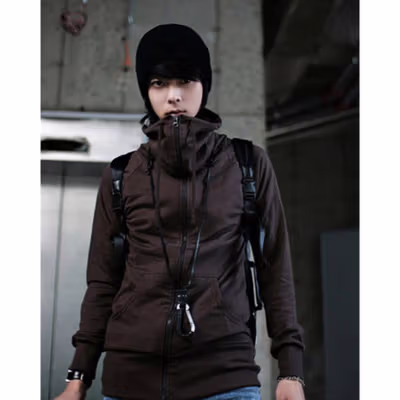 Ecobros Topi Kupluk Pria Wanita Kain Katun Winter Beanie Hat - EC001 - Black — gambar 3