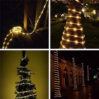 TaffLED Lampu Hias String Light Tumblr Outdoor Solar IP65100 LED 12M - LISM-10 - Warm White — gambar 3