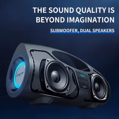 ZEALOT Bluetooth 5.0 Speaker Portable Powerful Boombox 40W - P1 - Black — gambar 3