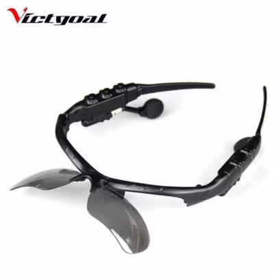 VICTGOAL Kacamata Olahraga Polarized Earphone Bluetooth dengan 5 Lensa - BTglasses - Black — gambar 3