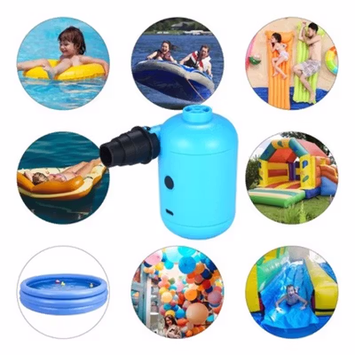Stermay Pompa Angin Kasur Angin Portable Electric Air Pump Inflatable - HT426 - Blue — gambar 3