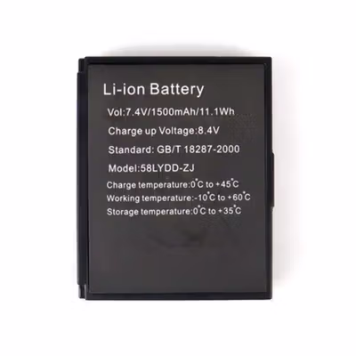 Baterai Printer Zjiang Mini Bluetooth Thermal 5805 5802 5807 1500mAh - 58LYDD-ZJ - Black — gambar 3