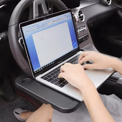 DAYLYRIC Meja stir Mobil Laptop Desk Dining Table Car Double Side - DL42 - Black — gambar 3