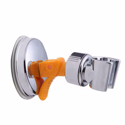 BATHE PROJECT Holder Kepala Shower Mandi 360 Derajat Plastik Suction - JJ14711 - Silver — gambar 3