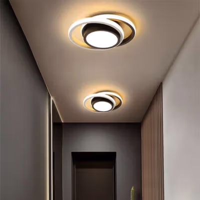 TaffLED Lampu Plafon LED Nordic Style 3 Color 3000-6000K 21W 220V - C-2218 - Black — gambar 3