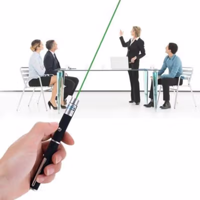 Taffware Laser Pointer Pen Presentasi High Power Baterai AAA 5mw Beam Hijau - ZY0001 - Black — gambar 3