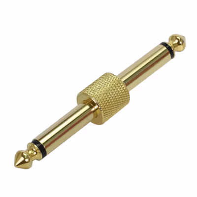 Keytars Jack Audio Adaptor Efek Gitar 6.35mm 1/4 Stereo - TC069 - Golden — gambar 3