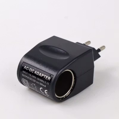 Konverter Car Charger Adaptor EU Plug to Cigarette Socket 12V 500mA - KYA109 - Black — gambar 3