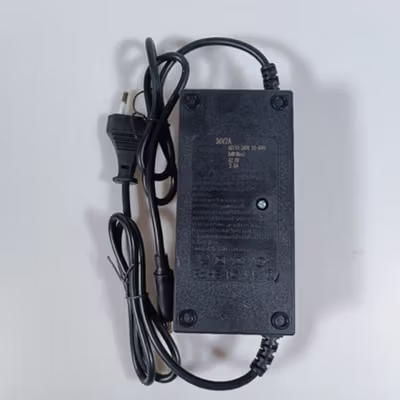 YYHQ Adaptor Charger Baterai Skuter Sepeda Listrik Plug DC 54.6V 2A - 48V2A - Black — gambar 3
